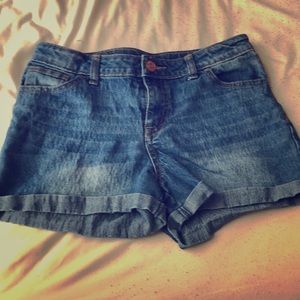 Blue jean shorts very comfy but also cute